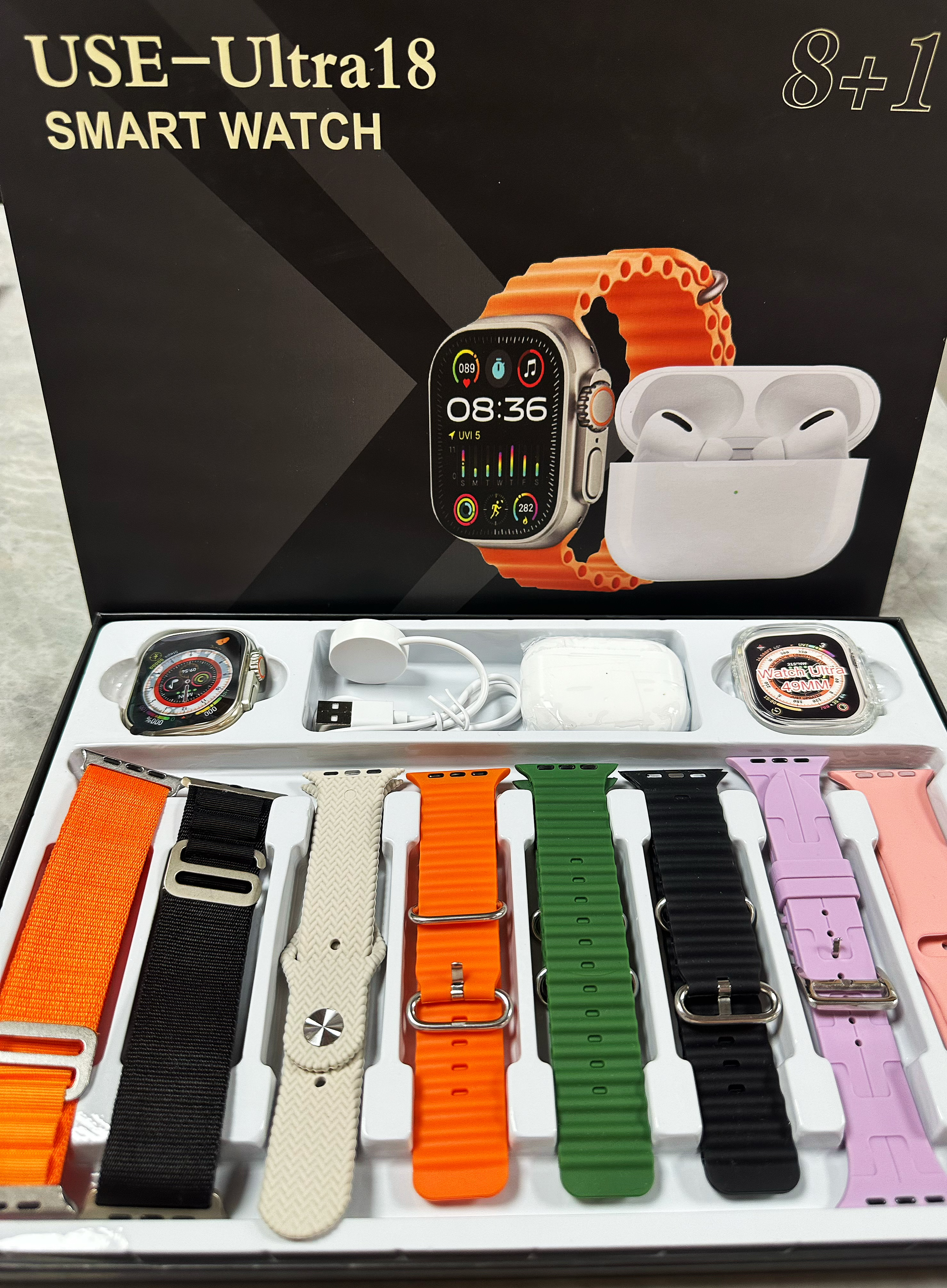 USE-ULTRA 18 Smart Watch Set
