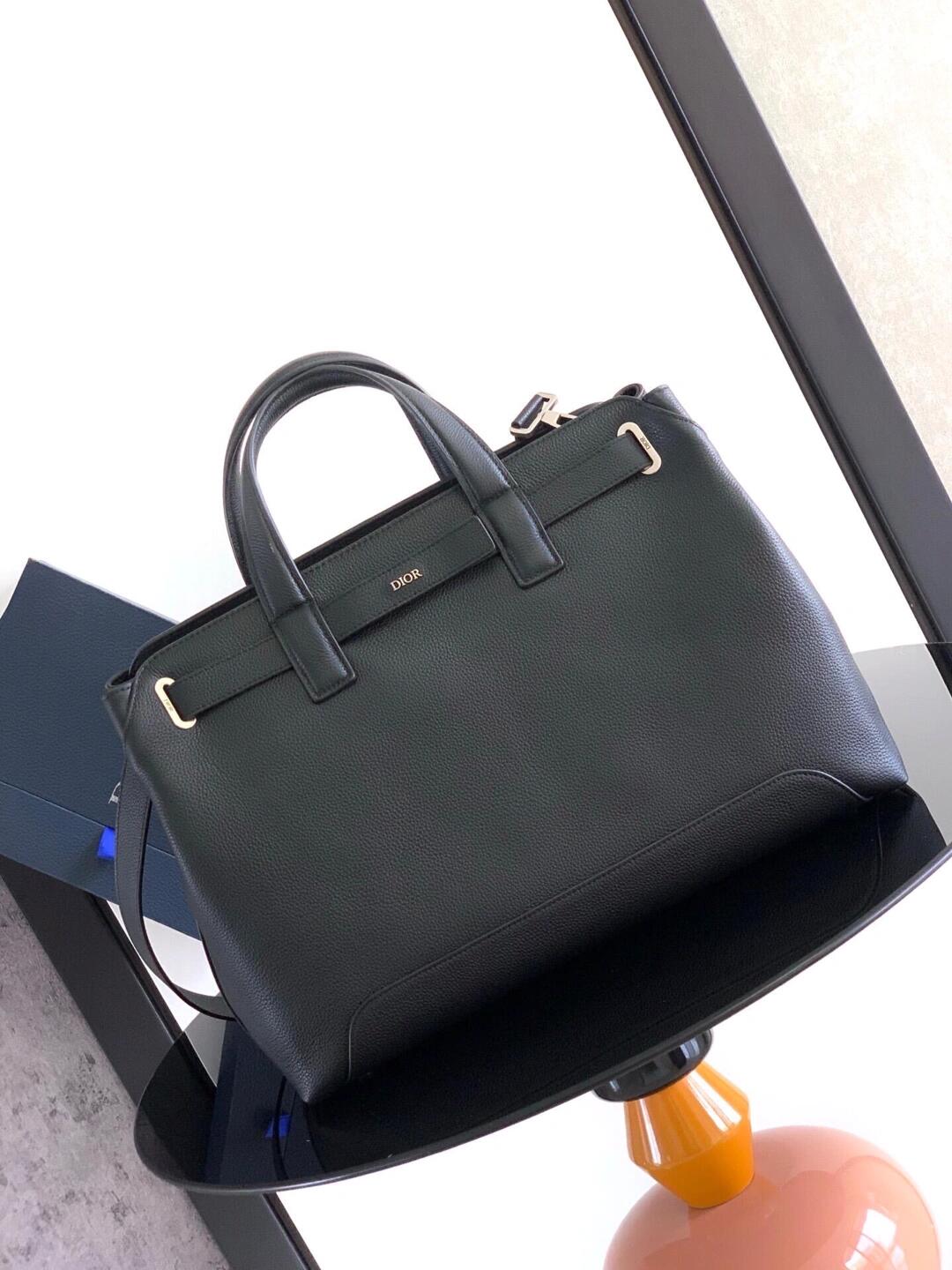 Dior Black Top-Handle Briefcase