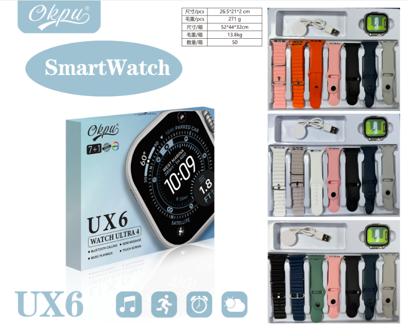 Ckpu UX6 Smartwatch 7+1 Set