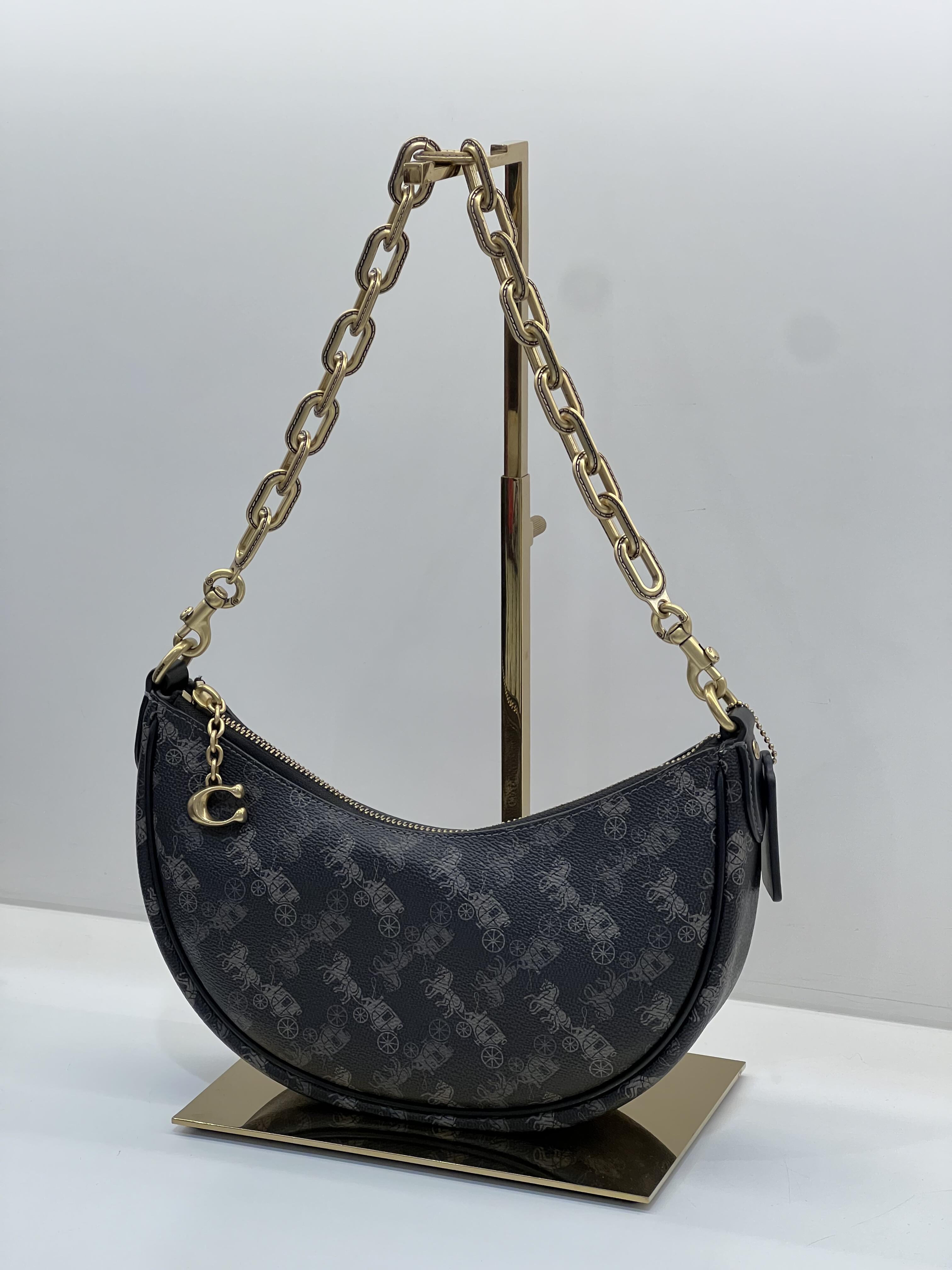 Crescent Bicycle Monogram Chain Shoulder Bag