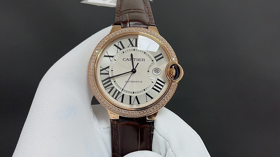 Cartier Automatic Leather Strap Watch