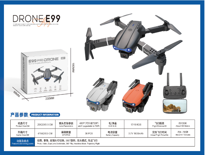 E99 Basic Camera Drone