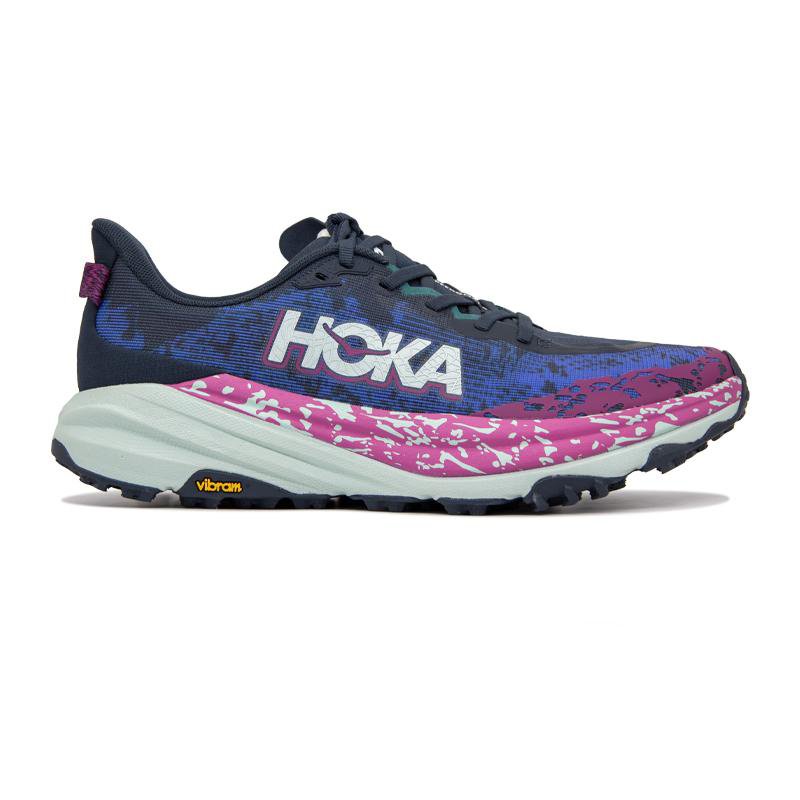 HOKA Blue and Magenta Trail Running Shoes