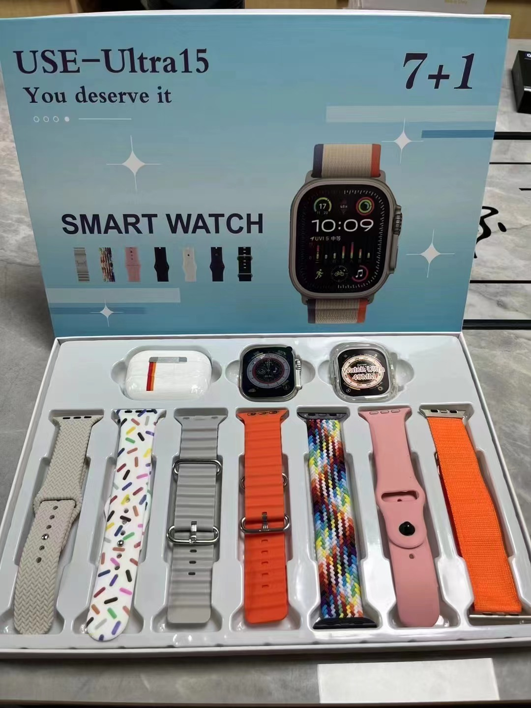 USE-ULTRA 15 Smart Watch Set