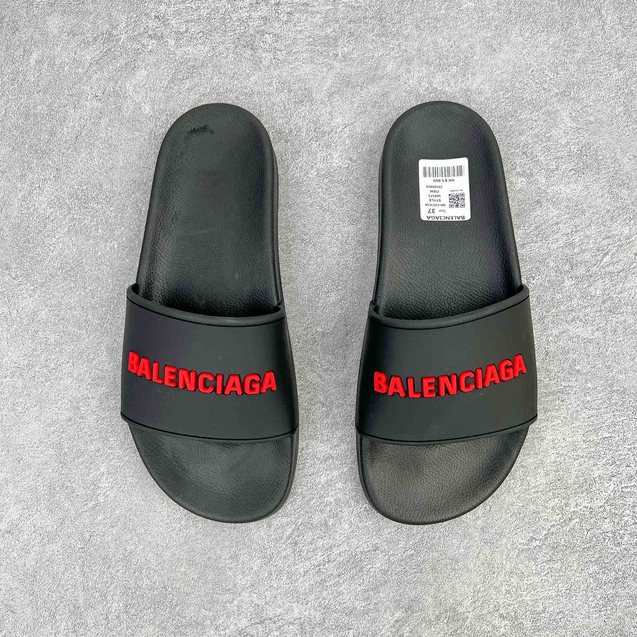 BALENCIAGA Logo Slide Sandals