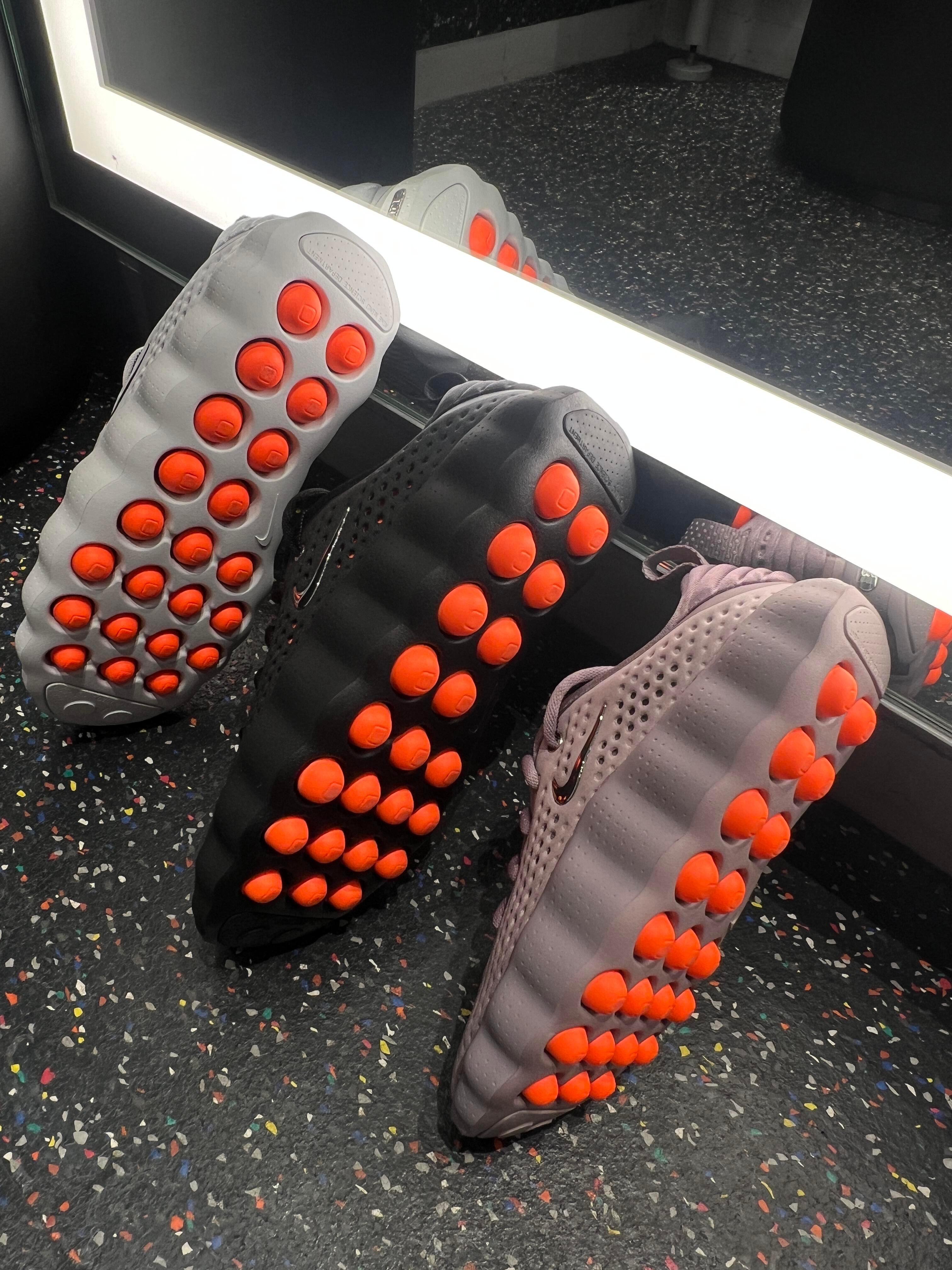 Orange-Pod Sole Athletic Sneakers