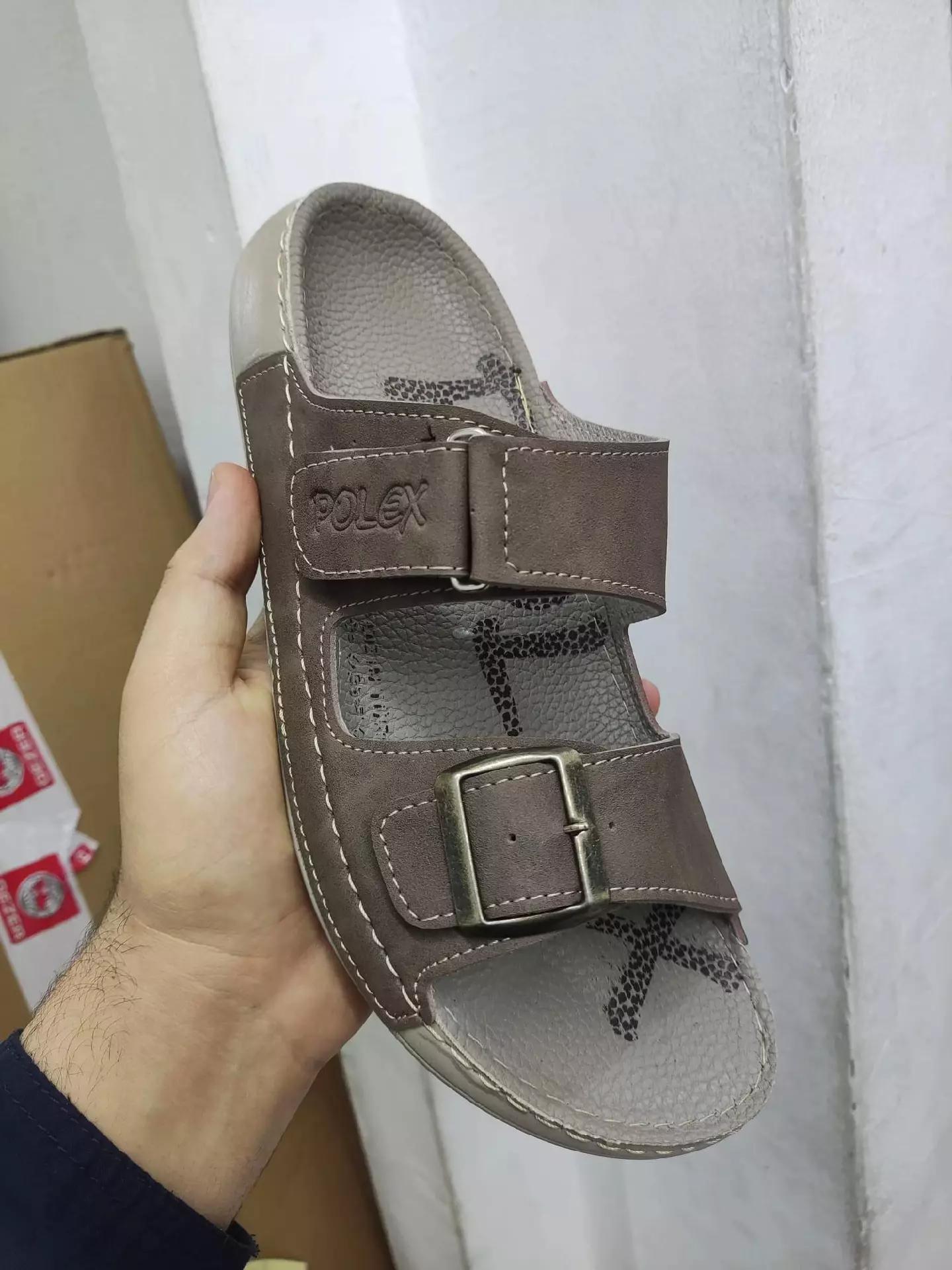 POLEX Men's Dual-Closure Slide Sandals