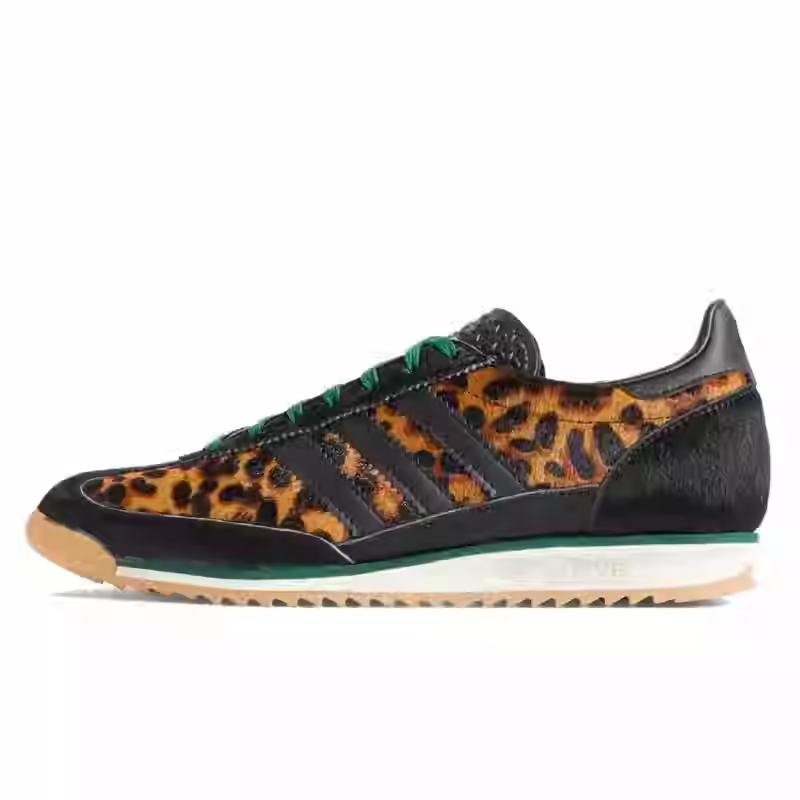 Black Leopard-Print Low-Top Sneaker