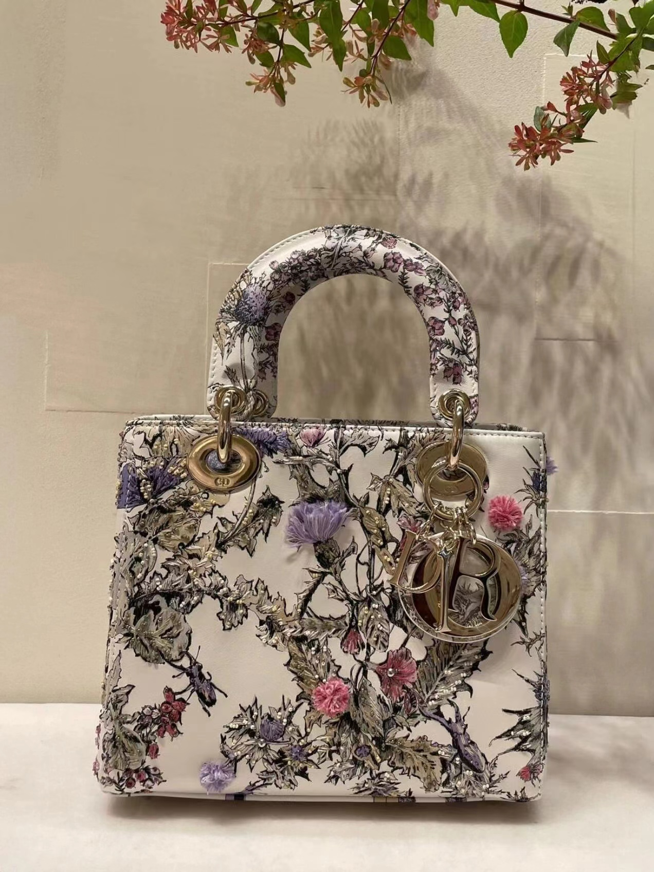 Floral Print Top-Handle Bag