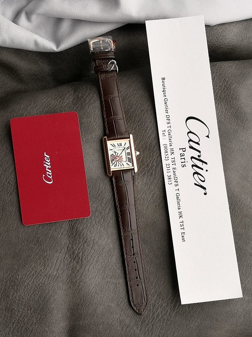 Cartier Tank Leather Strap Watch