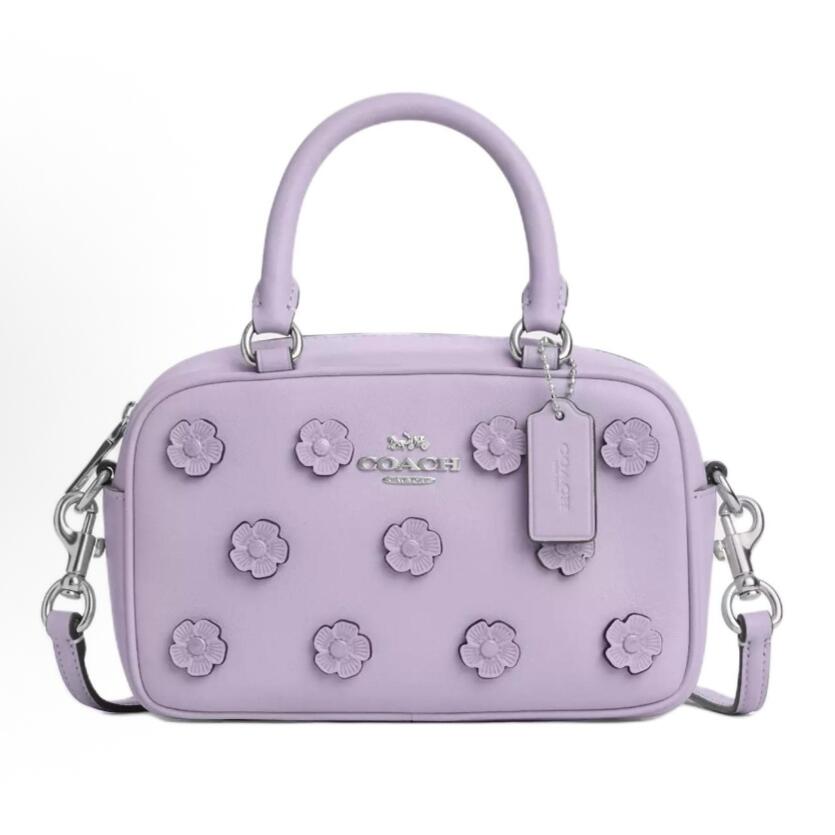 COACH Floral Appliqué Top-Handle Crossbody Bag