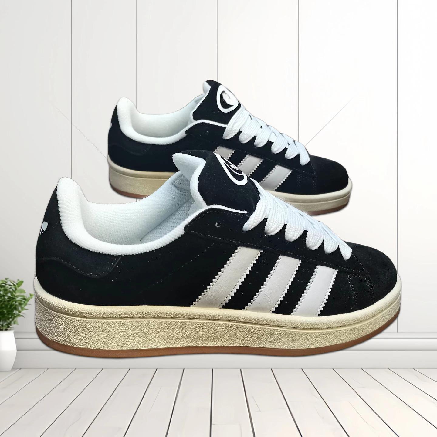 Black and White Platform Sneakers
