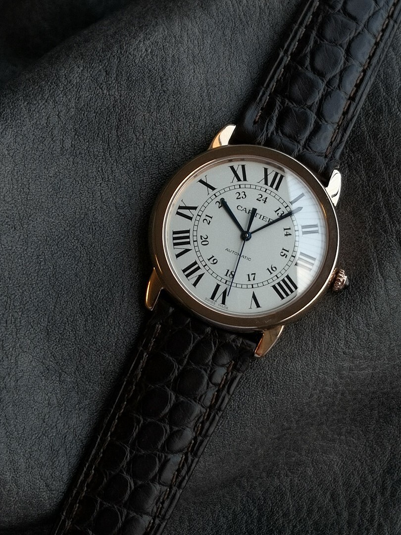 Cartier Automatic Leather Strap Watch