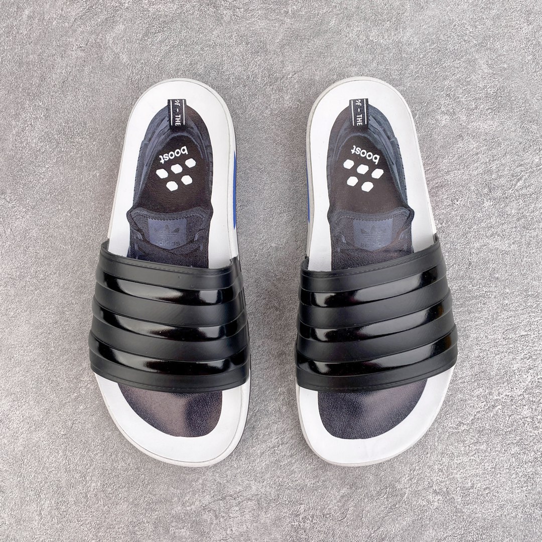 Black Multi-Strap Slide Sandals