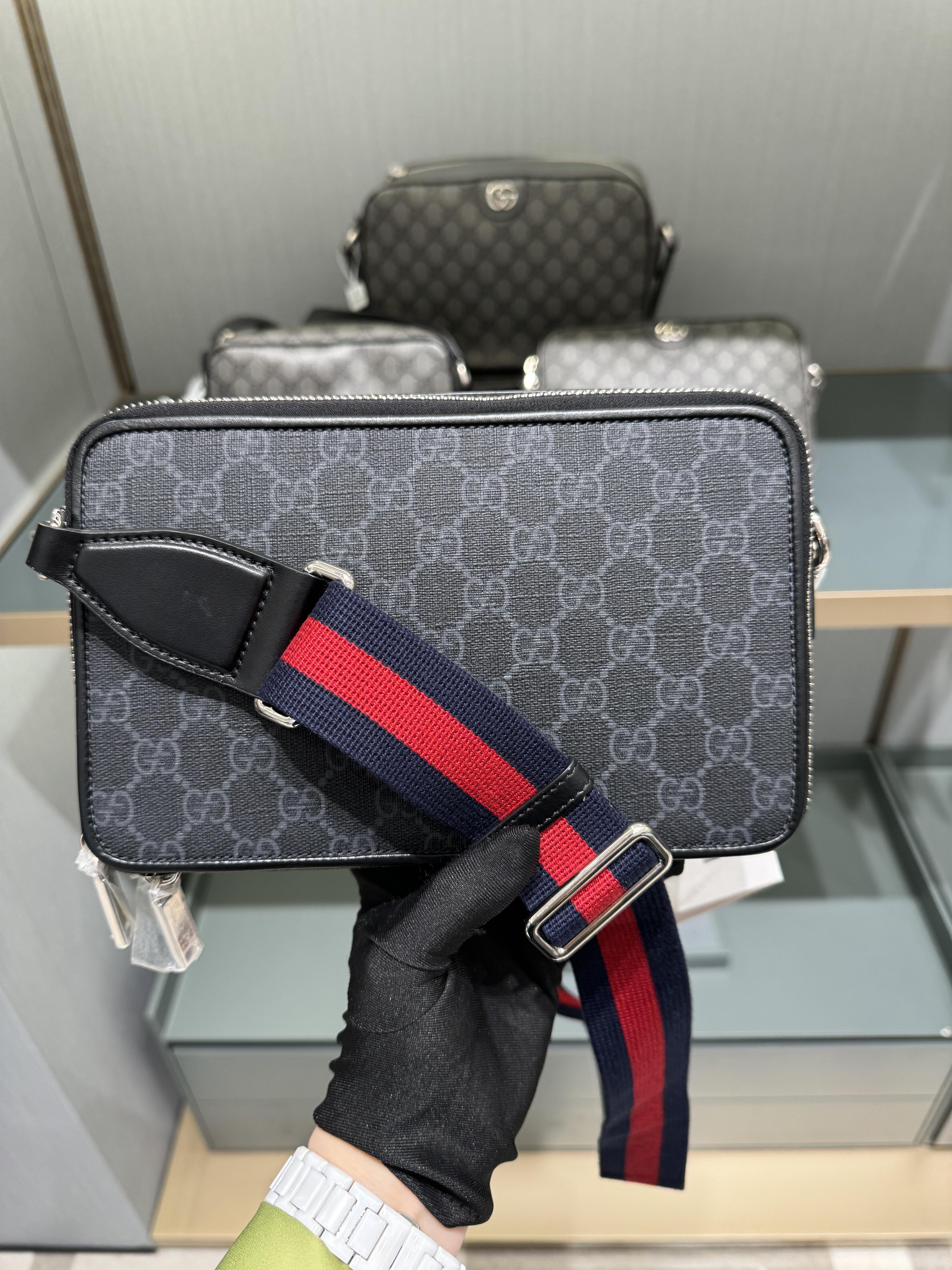 GG Monogram Web-Strap Crossbody Bag