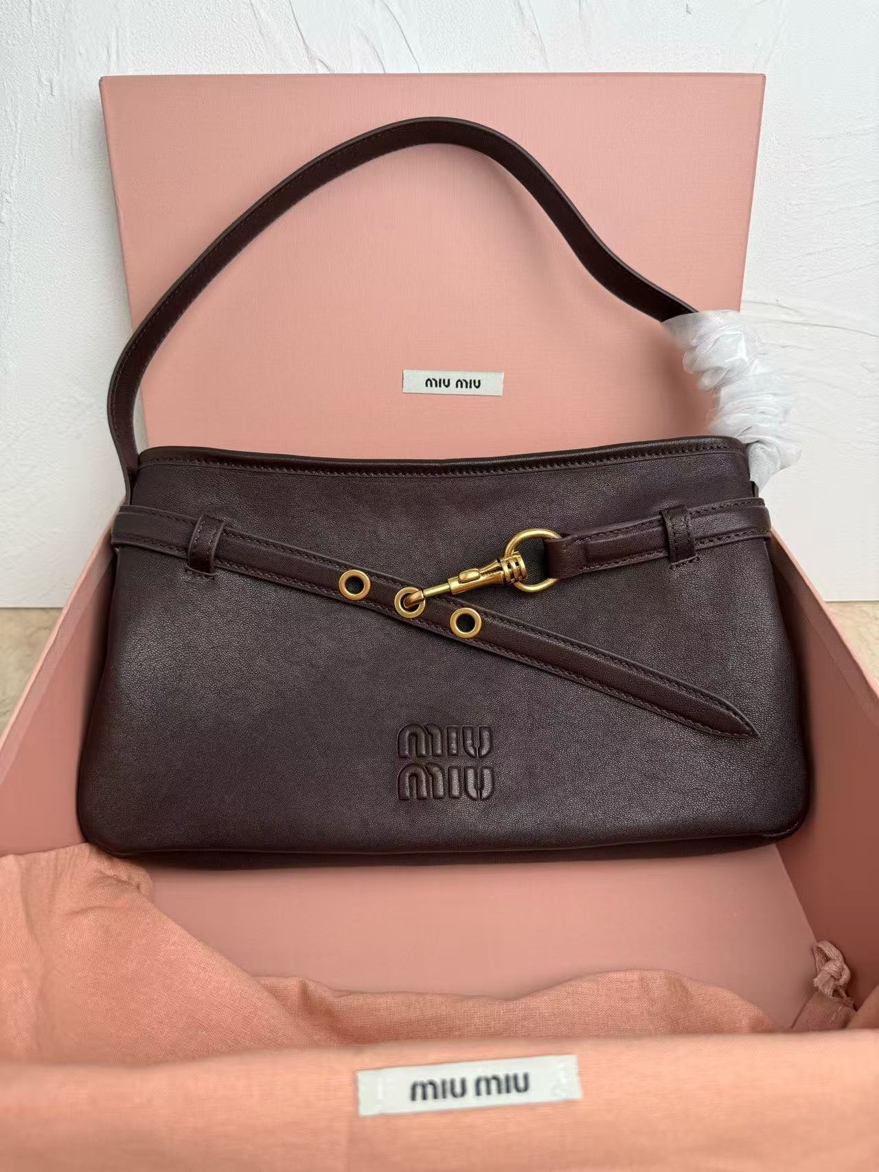 Miu Miu Belt-Detail Shoulder Bag