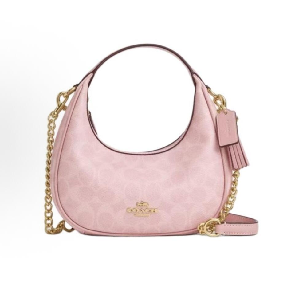COACH Pink Mini Hobo Crossbody Bag