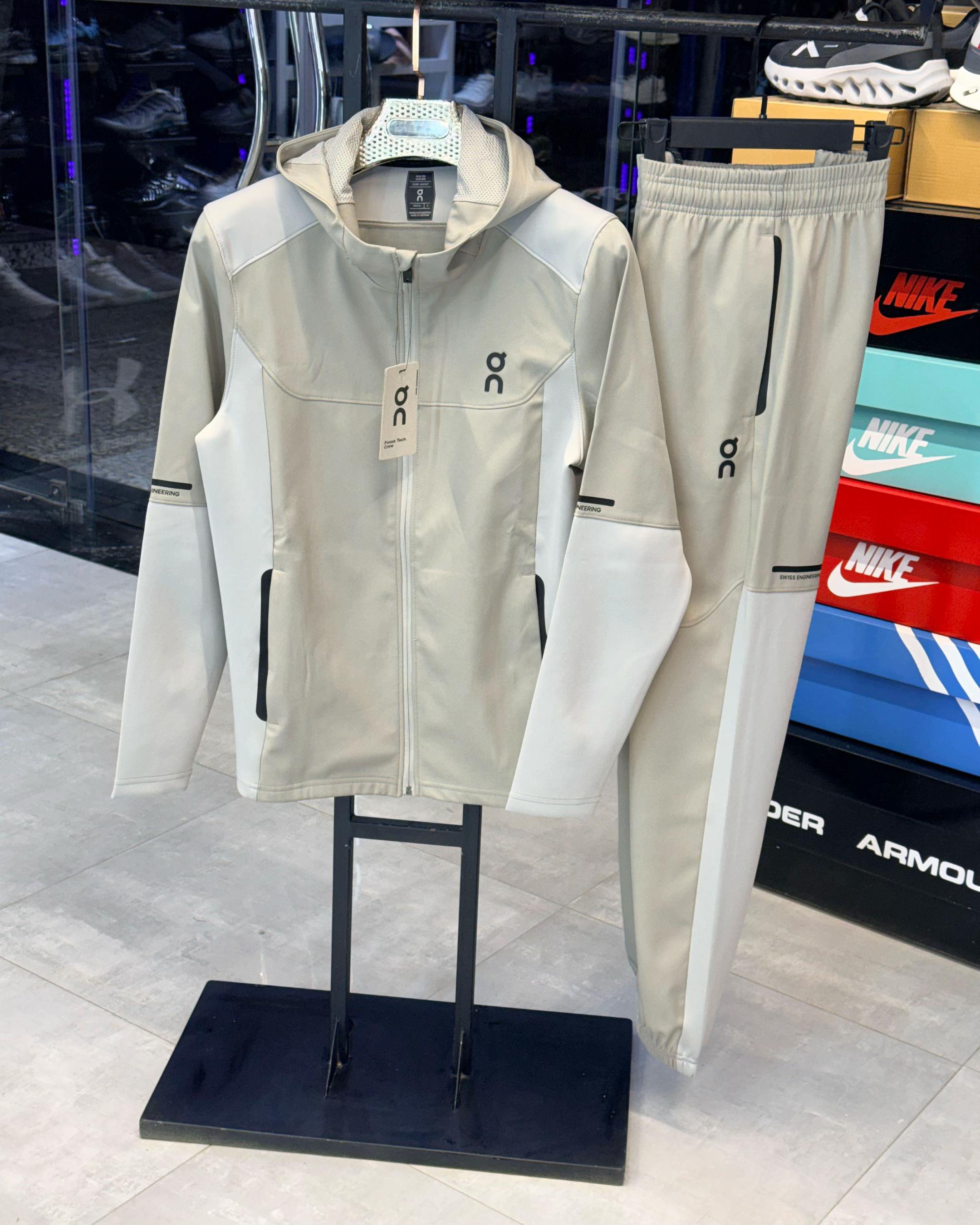 On Light Beige Hooded Jacket