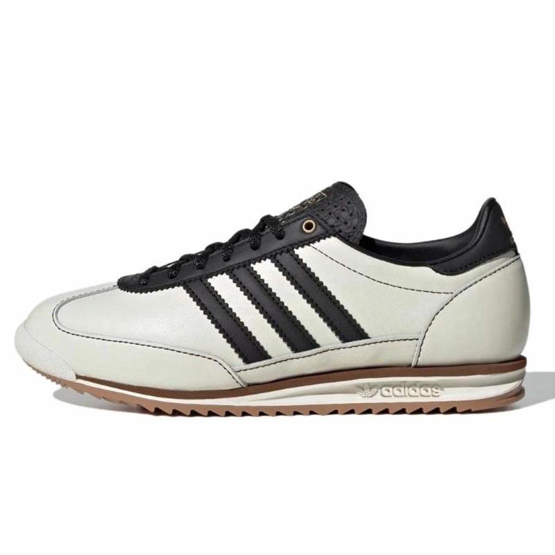 adidas White and Black Three-Stripe Sneaker
