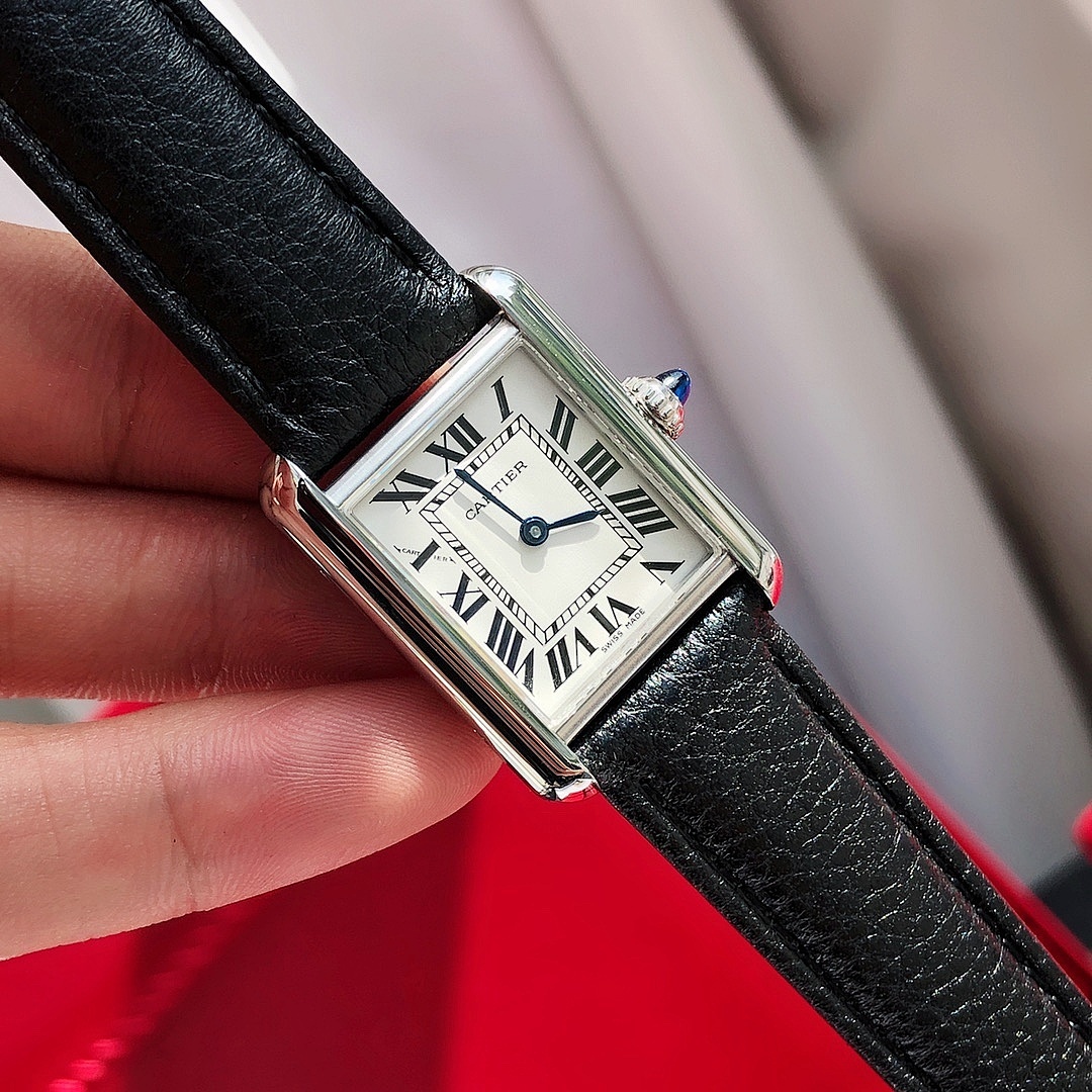 Cartier Tank Leather Strap Watch