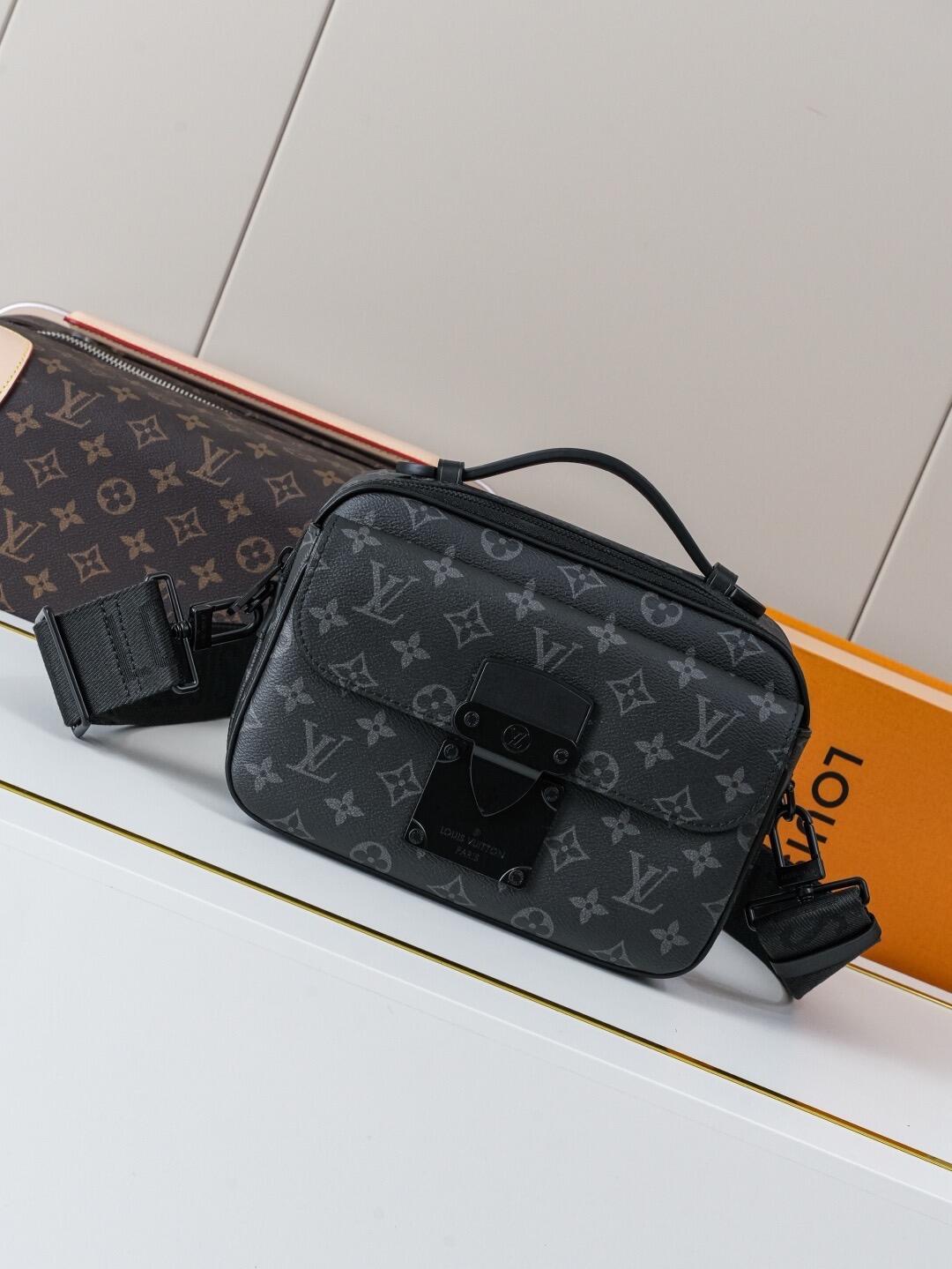 Louis Vuitton Black Monogram Camera Bag