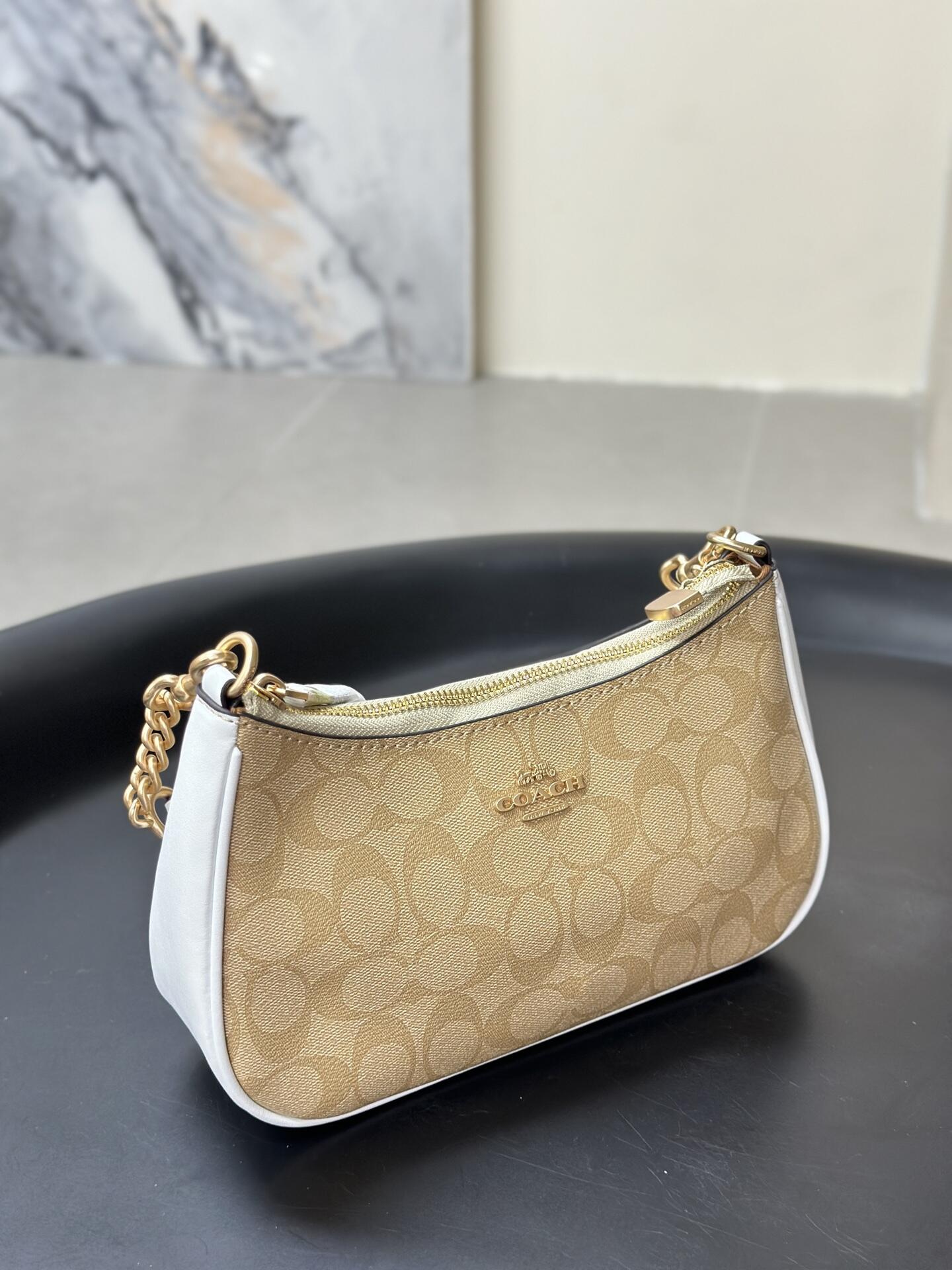 COACH Signature Two-Tone Shoulder Bag