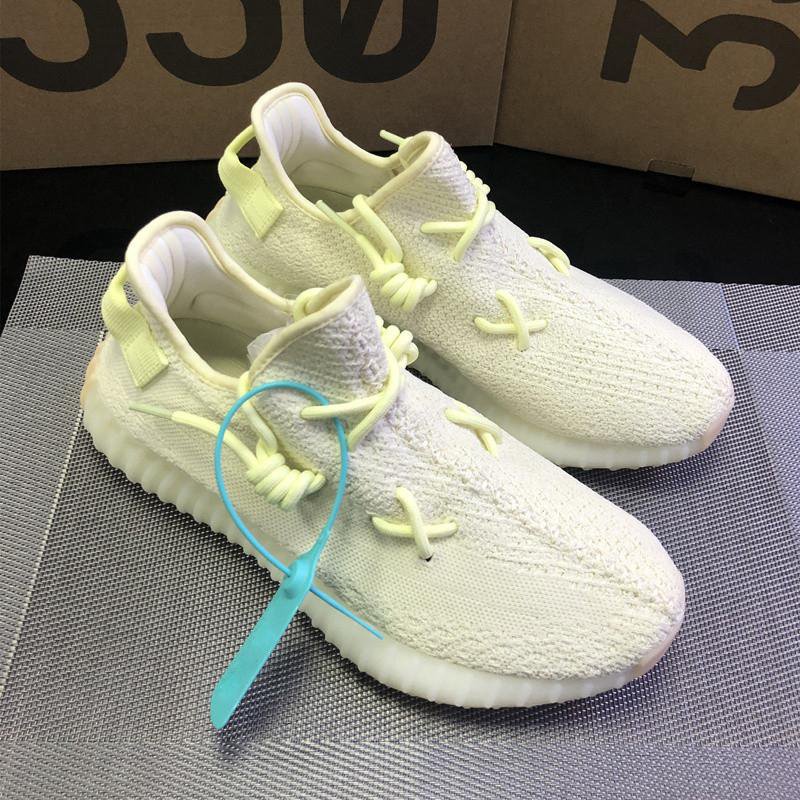Cream Knit Low-Top Sneakers