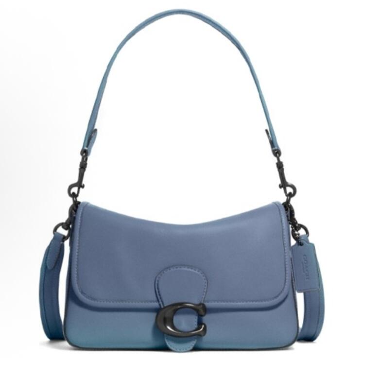 COACH Blue Flap Shoulder and Crossbody Bag