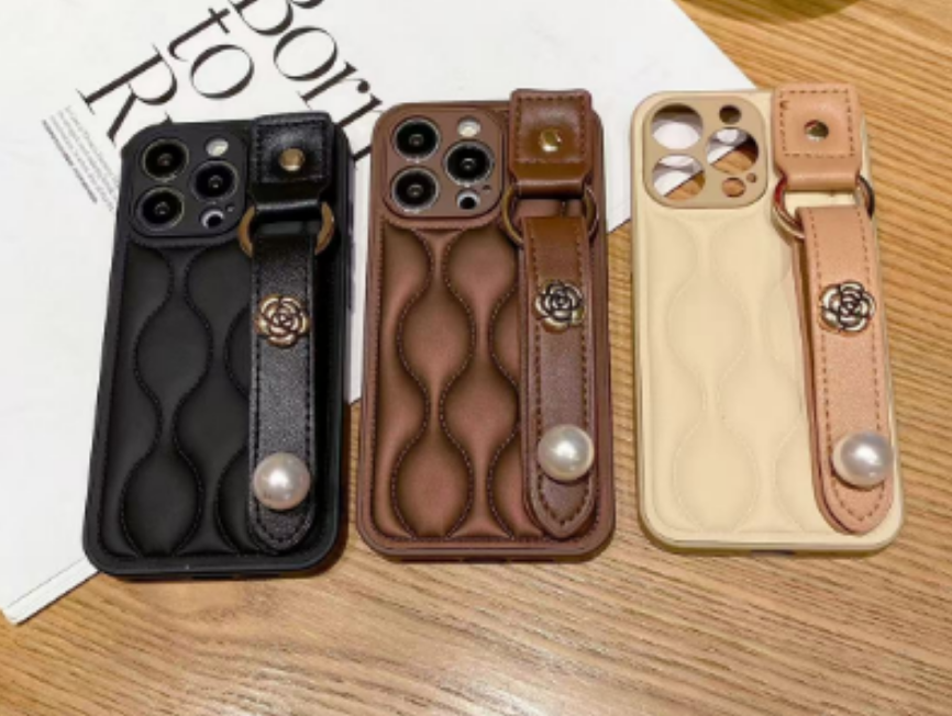 Quilted Phone Case with Strap
