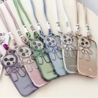 Teddy Bear Phone Lanyard Case