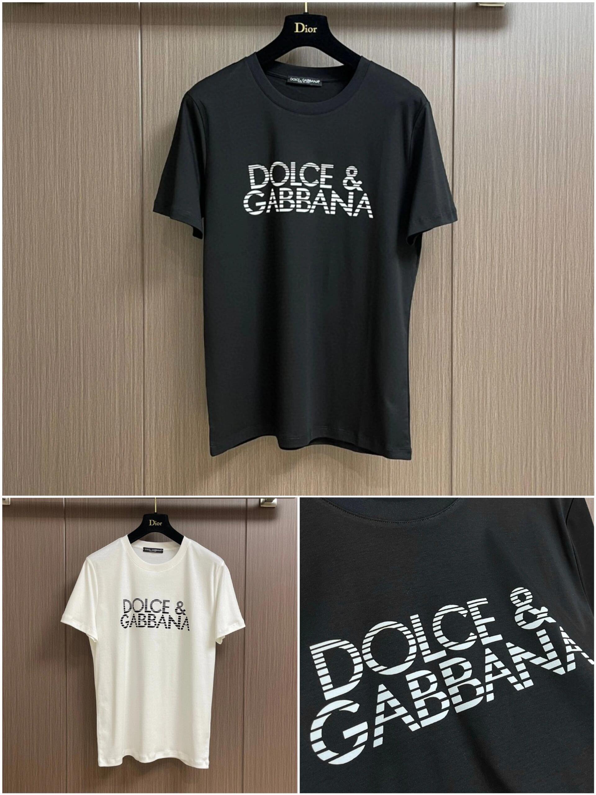 Dolce & Gabbana Striped Logo T-Shirt