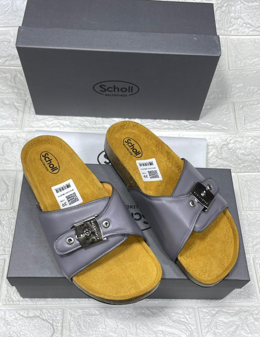 Scholl Buckle Slide Sandals