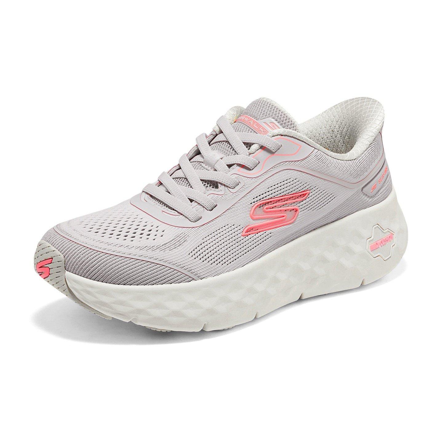 Skechers Max Cushioning Gray and Pink Sneaker