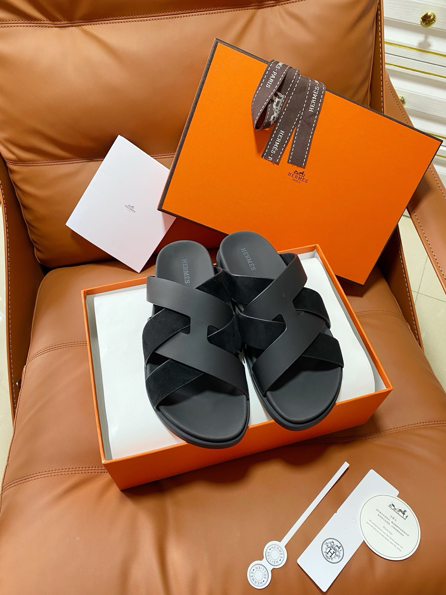 Hermès Izmir-Style H-Strap Slide Sandals