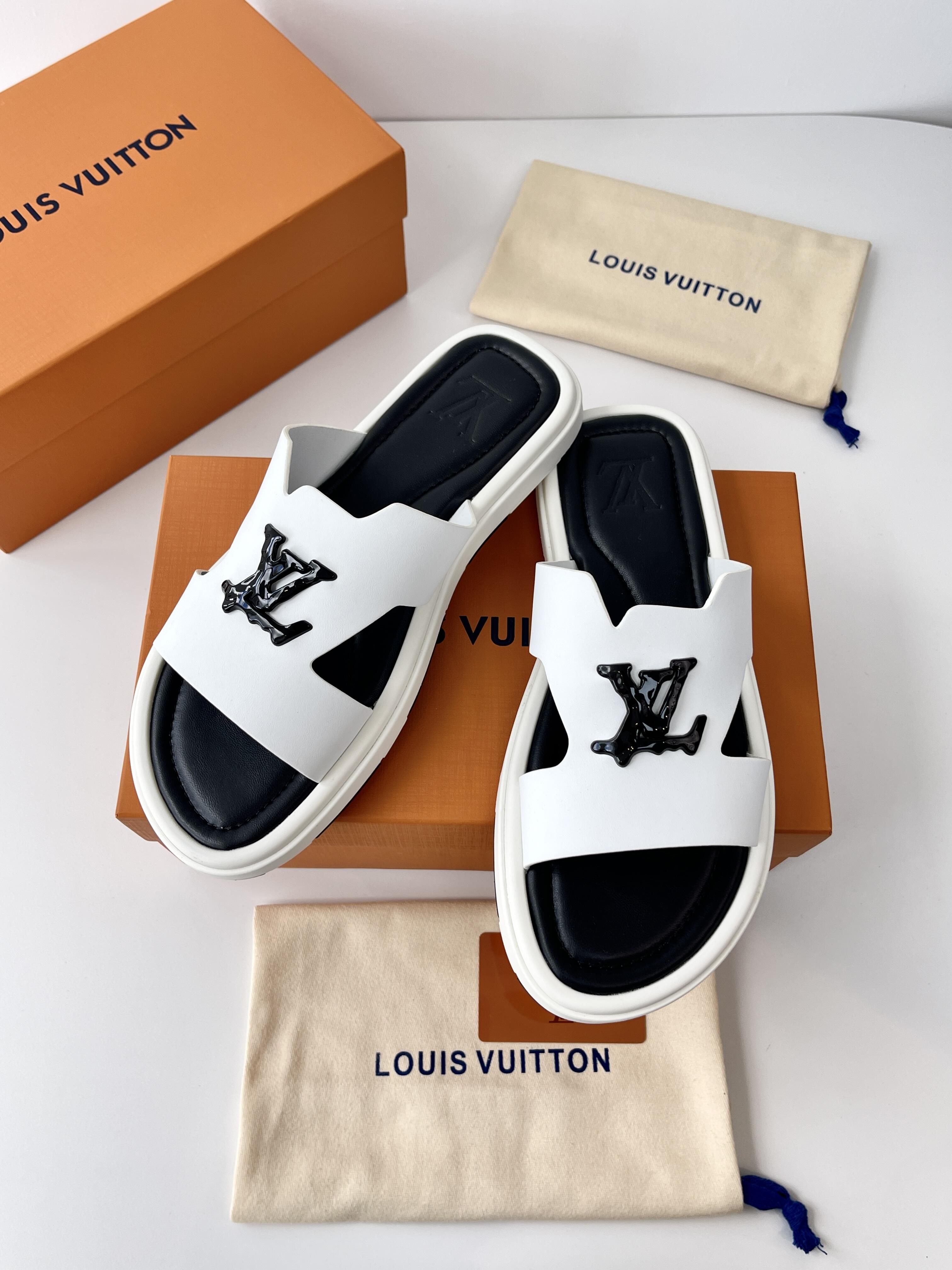 Louis Vuitton Cutout Slide Sandals