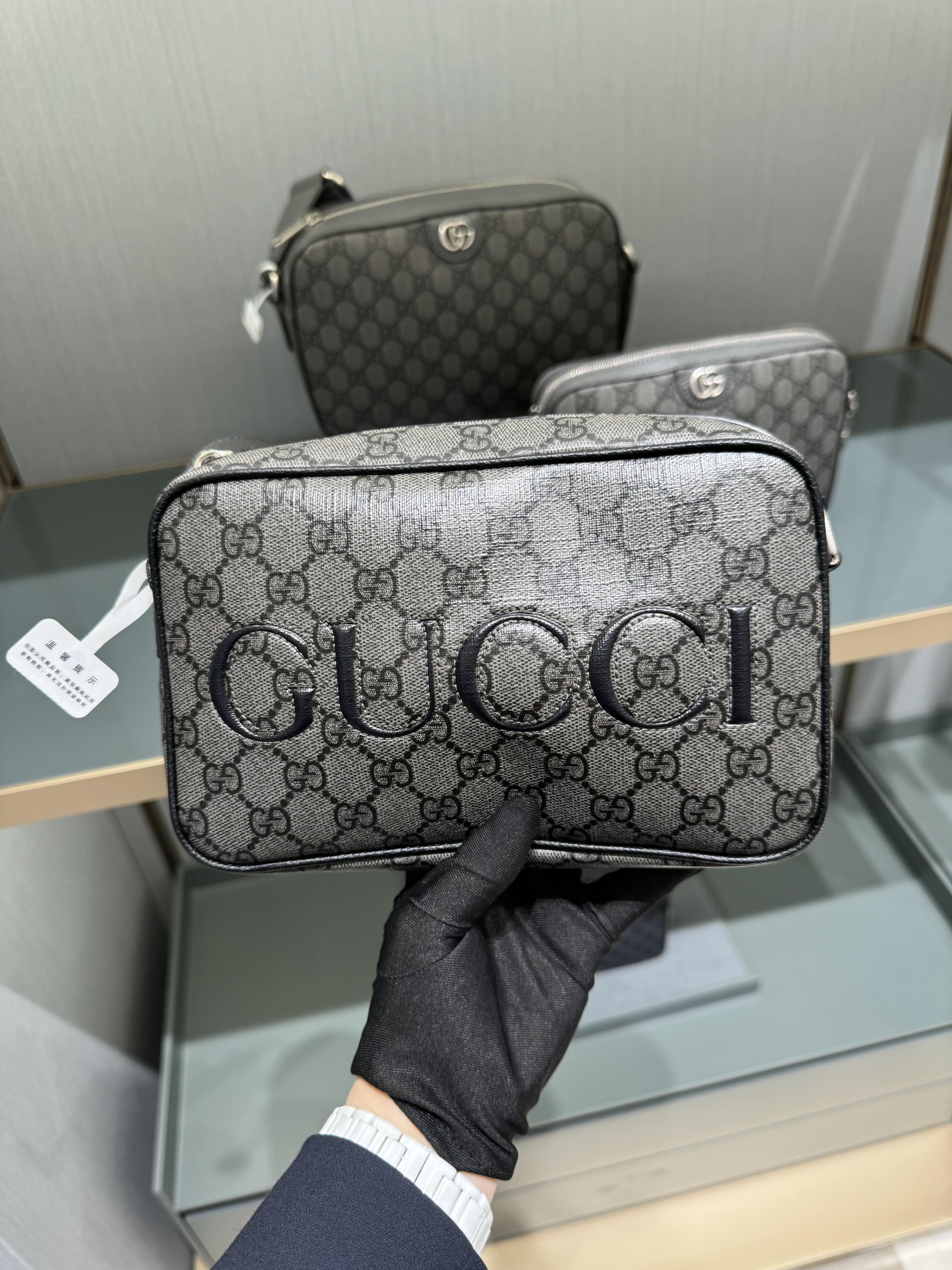 GUCCI Logo GG Monogram Camera Bag