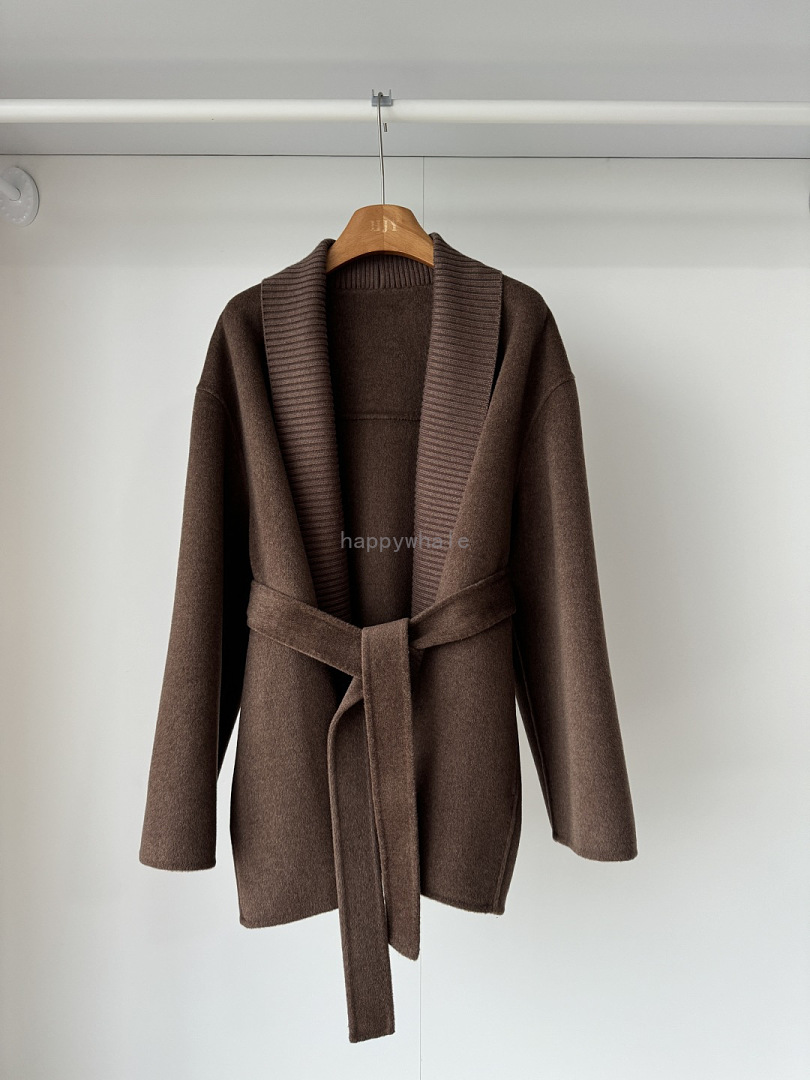 Belted Shawl Collar Cardigan