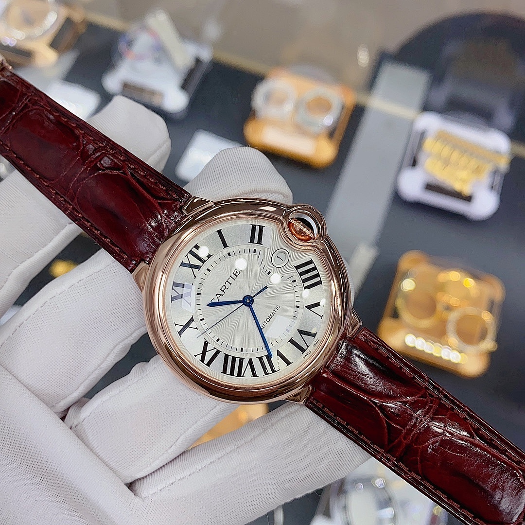 Cartier Automatic Leather Strap Watch
