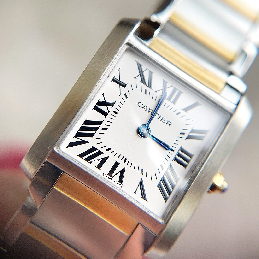 Cartier Rectangular Stainless Steel Watch