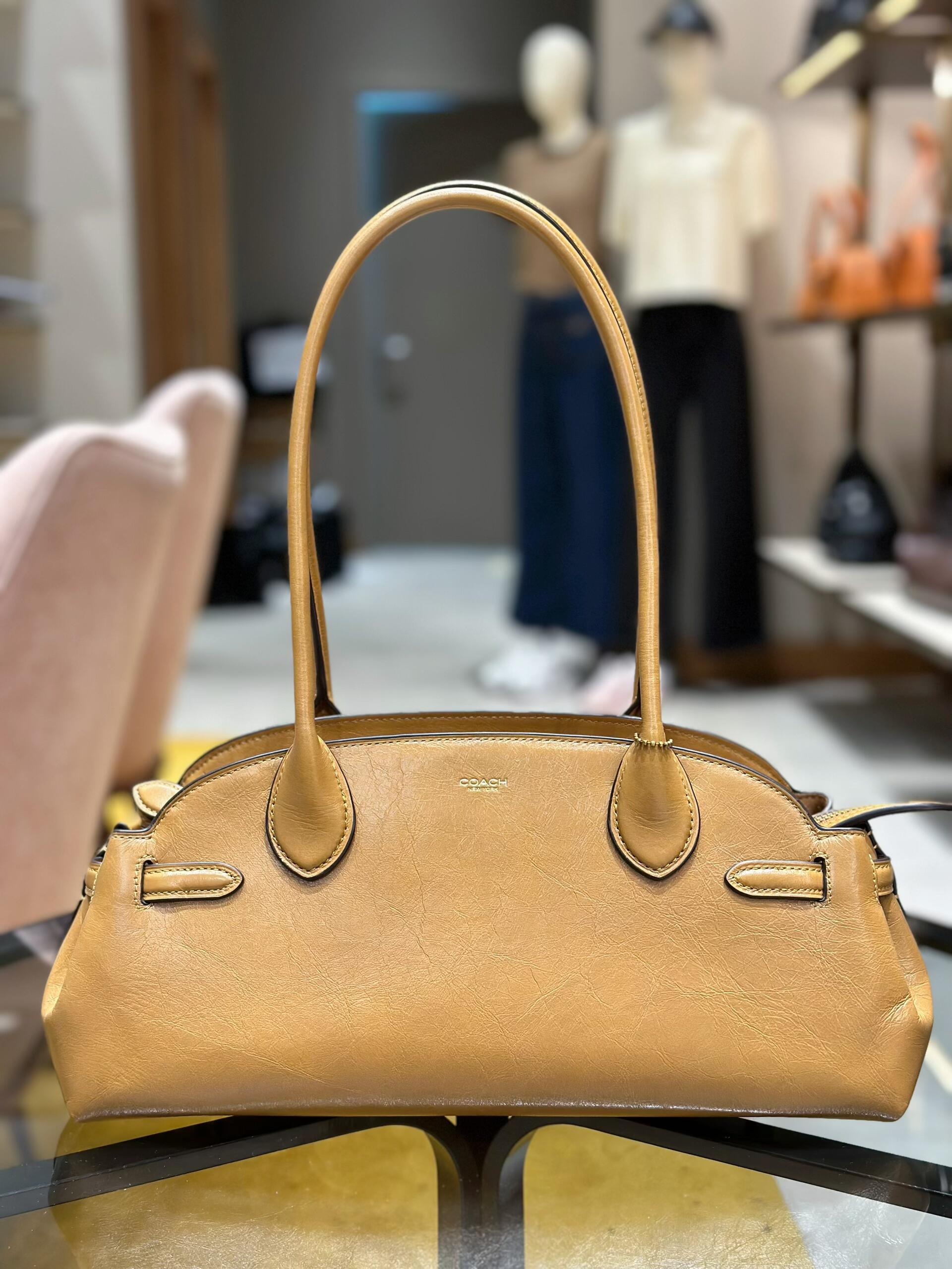 COACH Tan Leather Satchel Bag