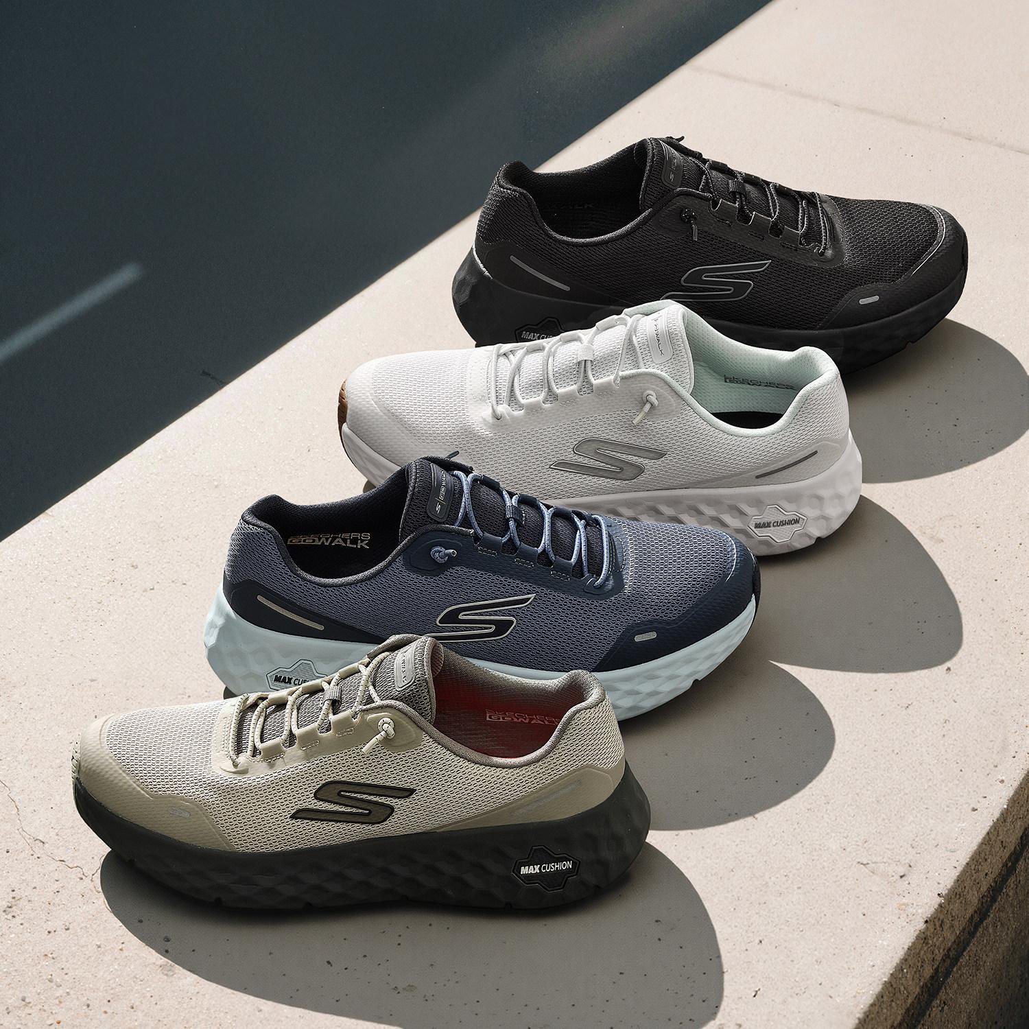 Skechers Max Cushioning Beige and Black Sneaker
