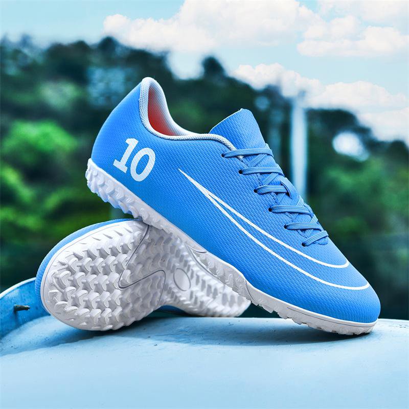 Number 10 Blue Turf Soccer Shoes