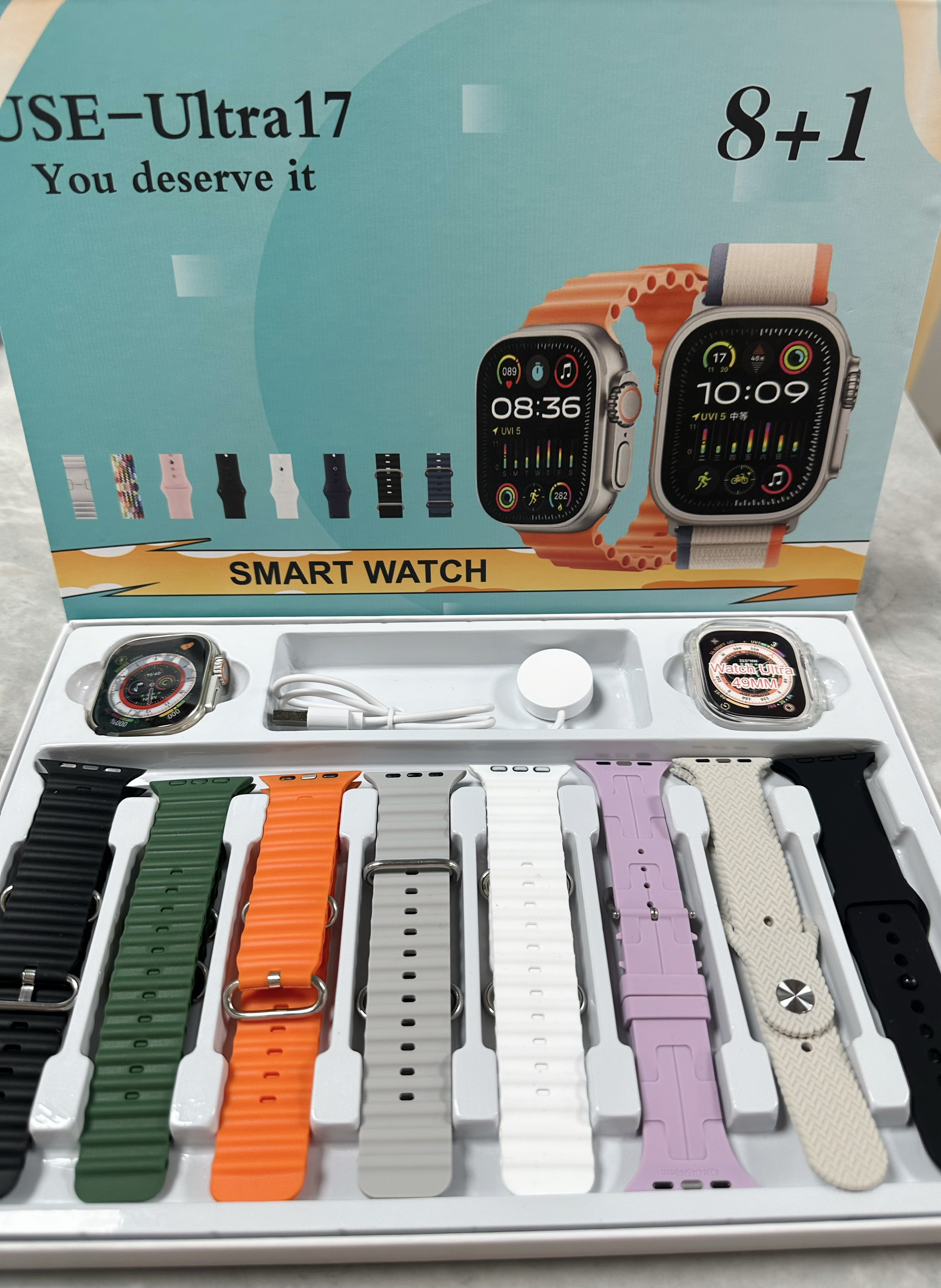 USE-ULTRA 17 Smart Watch Set