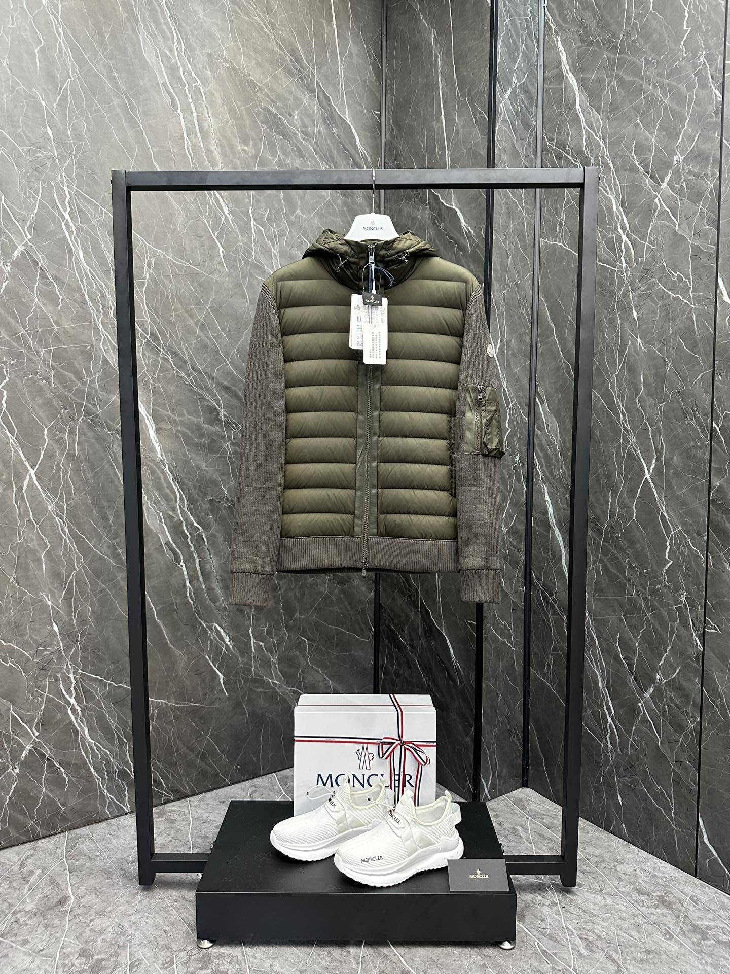 MONCLER Hooded Hybrid Puffer Jacket