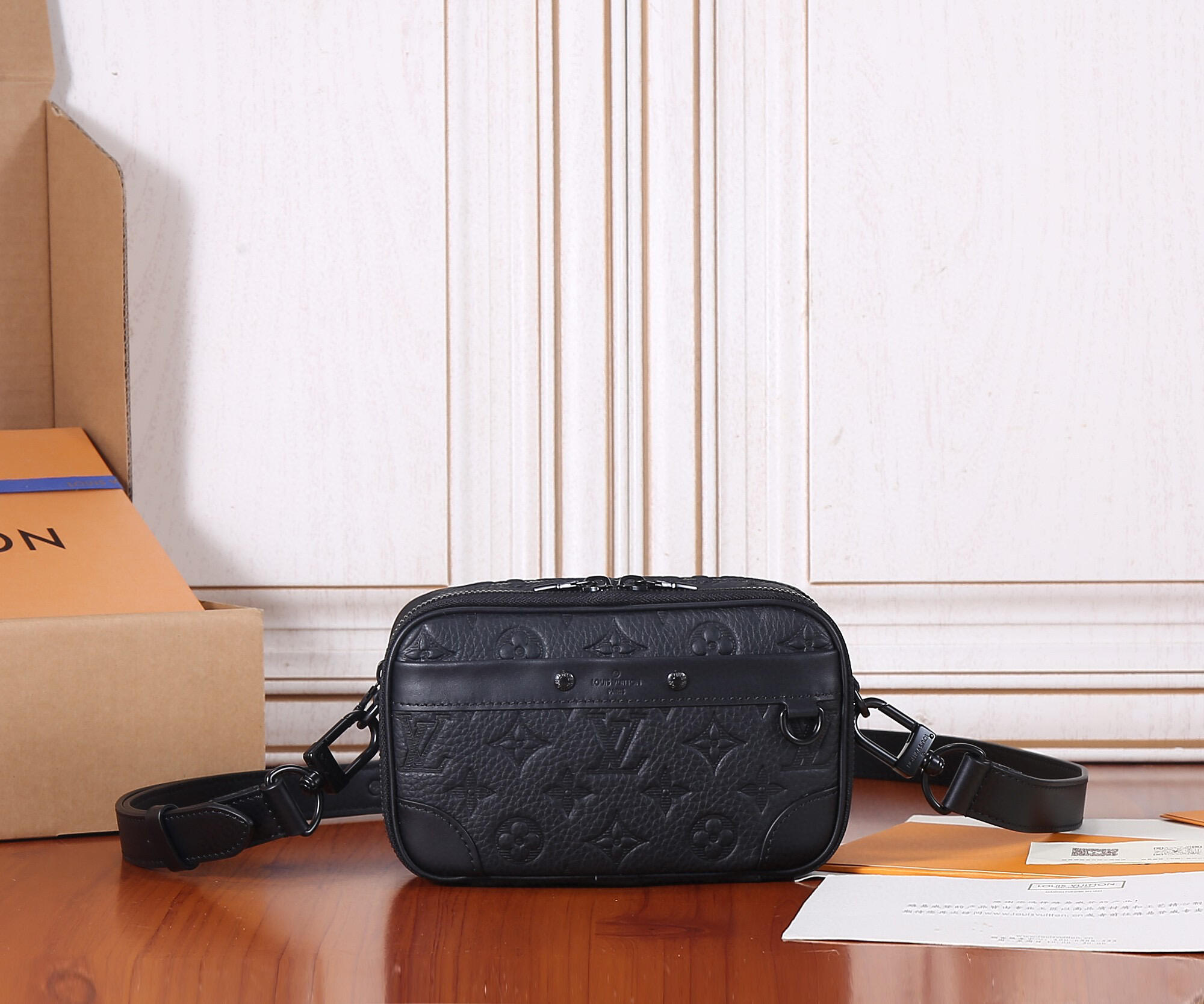 Louis Vuitton Black Monogram Camera Crossbody Bag