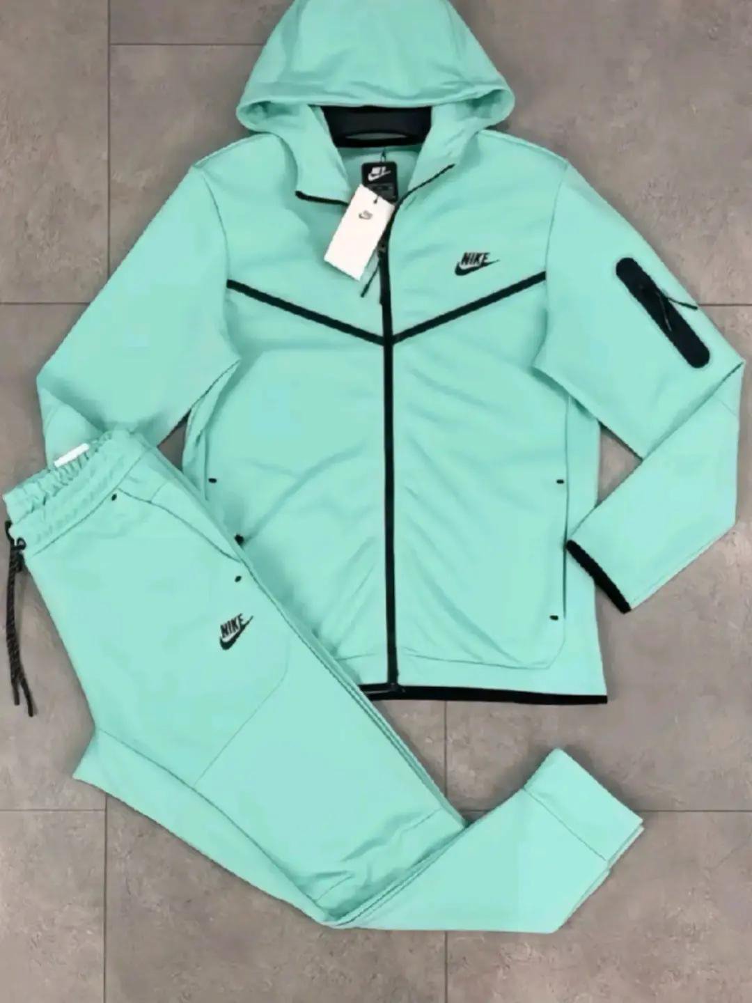 Nike Tech Fleece Mint Hooded Tracksuit