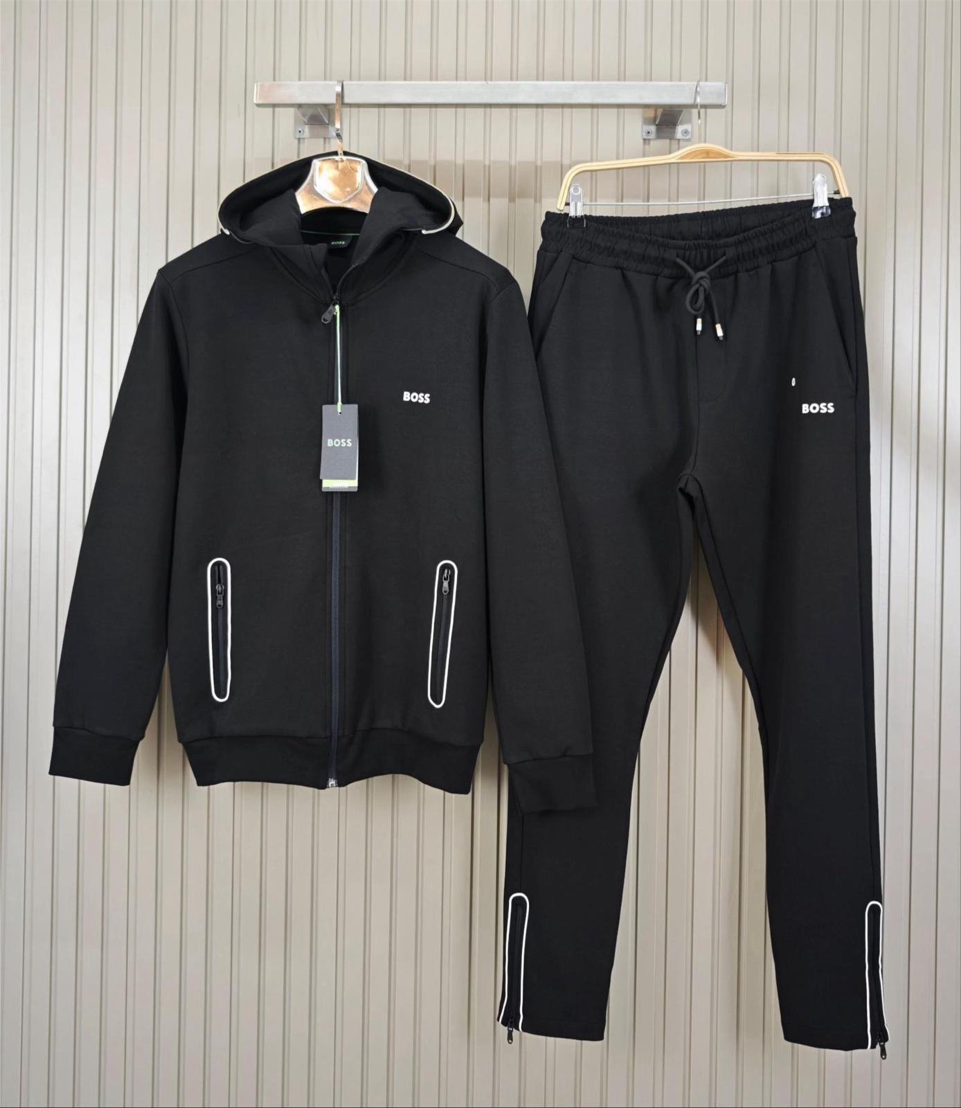 BOSS Black Hooded Zip Tracksuit