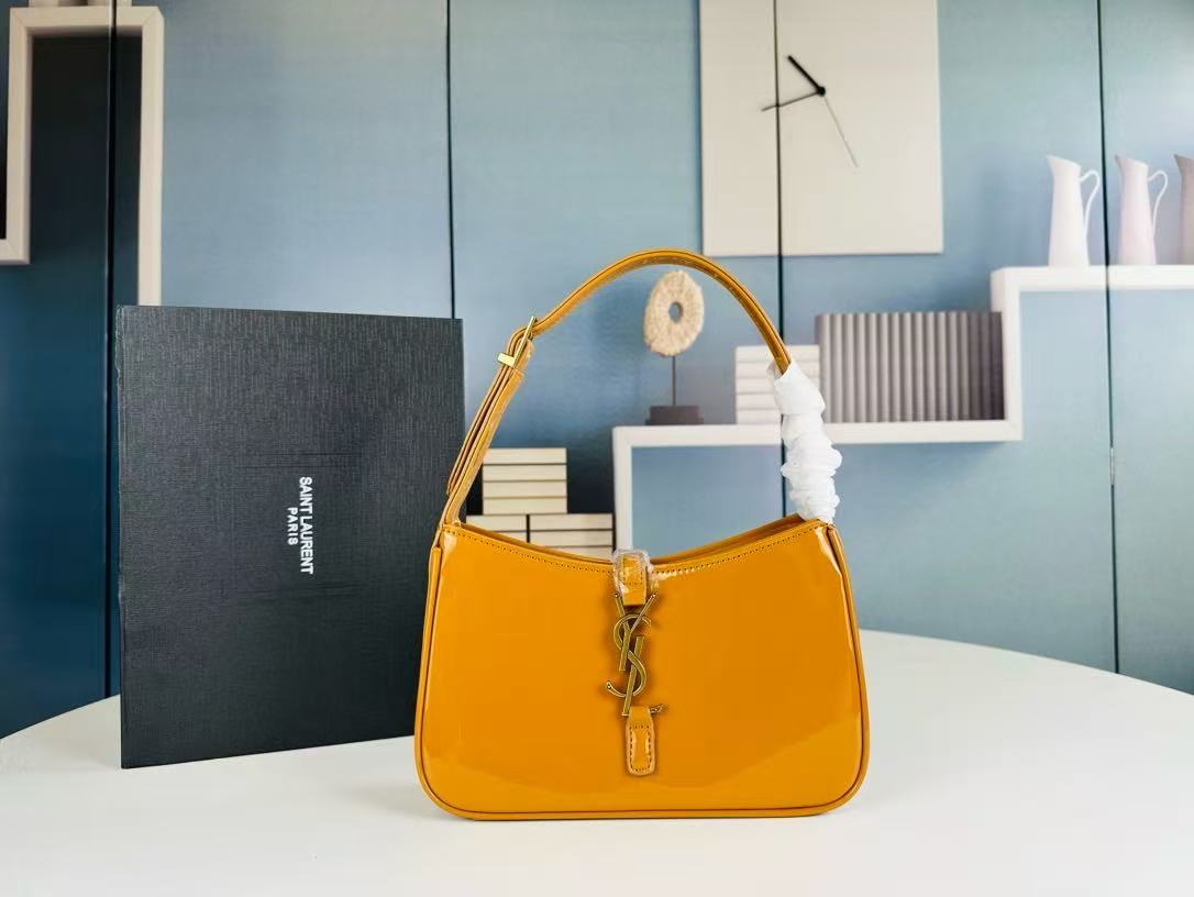 Saint Laurent Patent-Finish Shoulder Bag