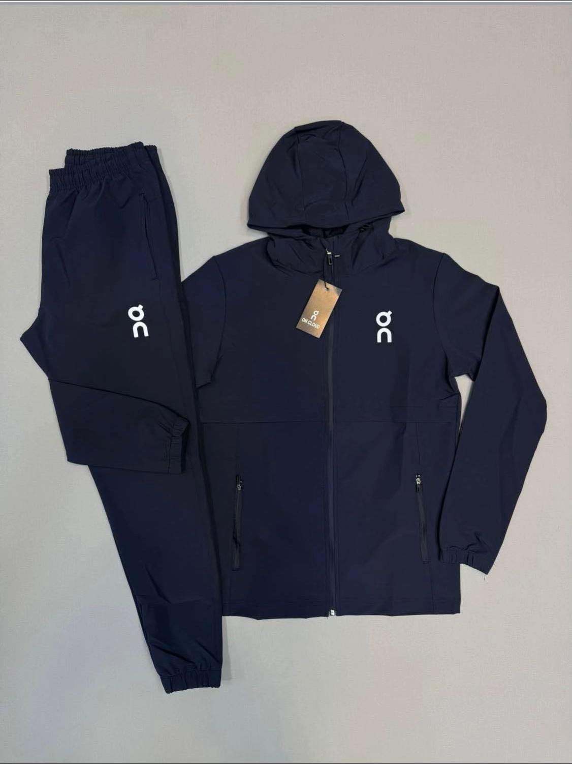 On Running Navy Hooded Tracksuit