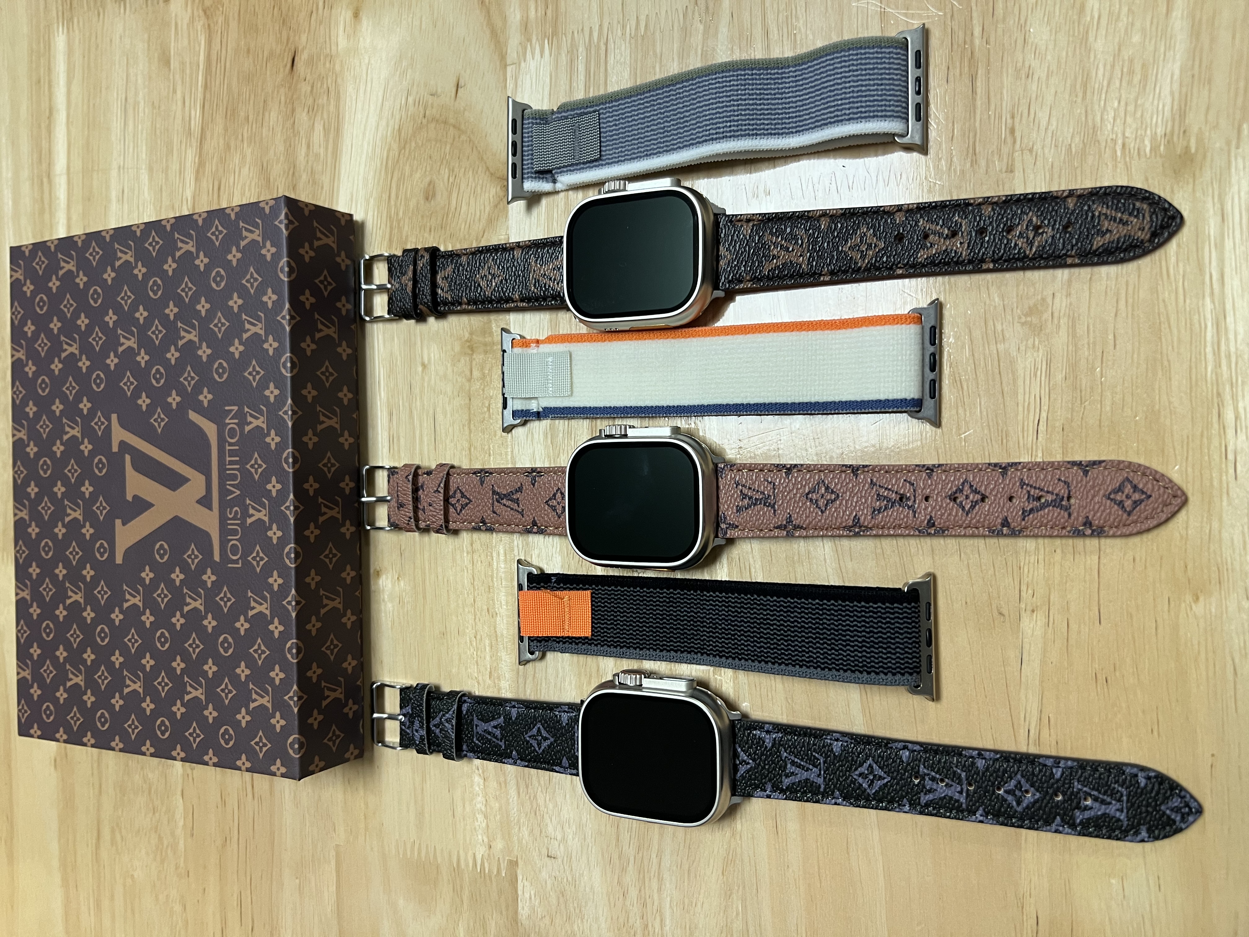 Louis Vuitton-Style Smartwatch Set